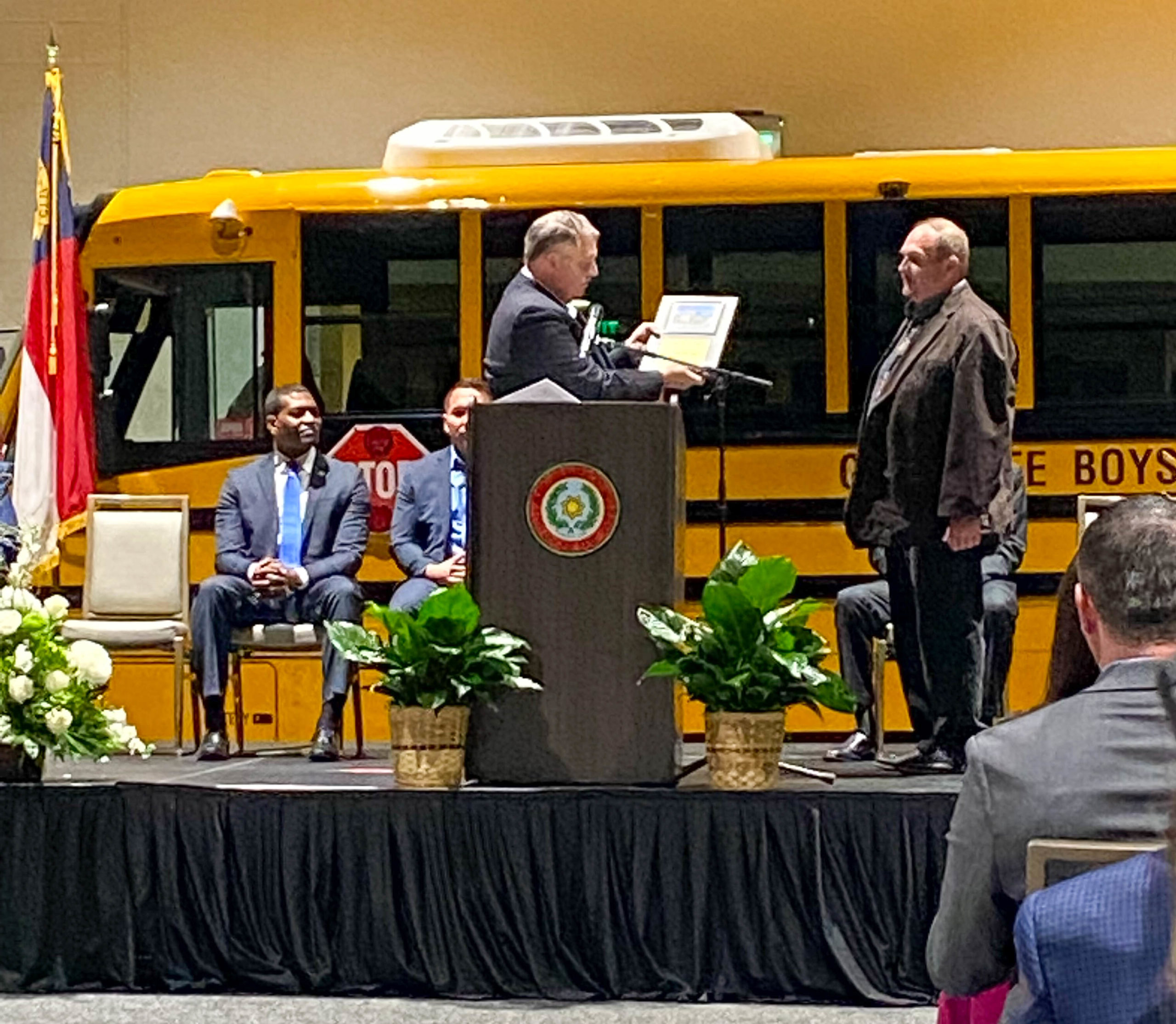 Cherokee Boys Club receives first electric school bus in North Carolina.
